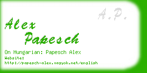 alex papesch business card